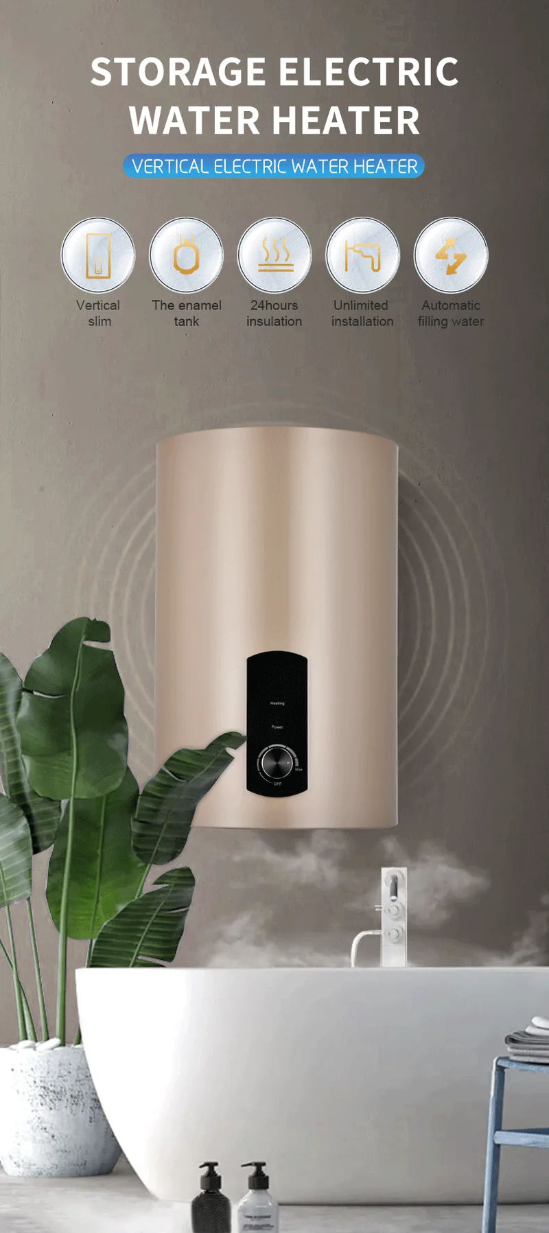 100L high-pressure rated electric water heater for high-rise building projects 100L high-pressure rated electric water heater for high-rise building projects